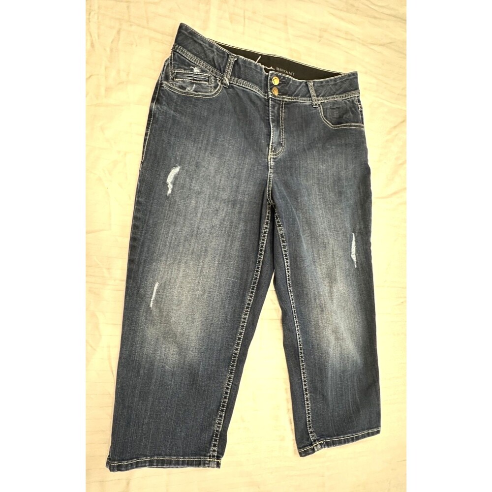 LANE BRYANT TIGHTER TUMMY TECHNOLOGY WOMENS JEANS CAPRIS PANTS SIZE 14